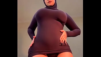 Gadis berhijab yang seksi menggoyangkan tubuhnya dengan penuh gairah