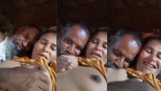 Kakek tua menikmati hisapan payudara gadis desi yang menggairahkan
