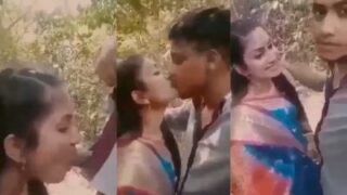 Gadis Pune melayani adik tirinya dengan mulut di tempat terbuka