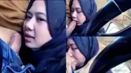 Jilbab Seksi Heboh Ngentot Kontol di Dalam Mobil