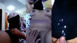 Menggoyang Ranumnya Gadis Bercadar di Kamar Kos