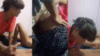 Shemale panas menikmati dua kontol sekaligus dalam aksi threesome