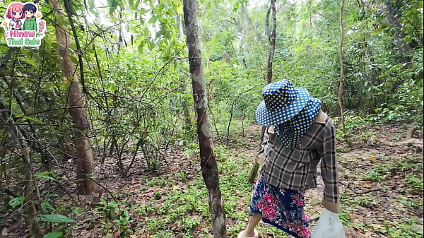สาวไทยหลงป่าหื่นจัดถึงขั้นควงกันกลางป่า
