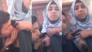 Video panas cowok ngesot payudara ibu tiri yang menggairahkan