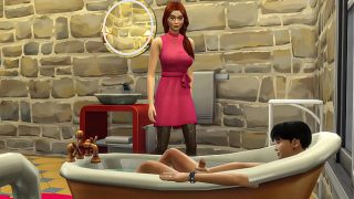 Ibu Tiri Menyergap Anak Tirinya yang Lagi Sange di Kamar Mandi – Mereka Berdua Akhirnya Mesra di Toilet