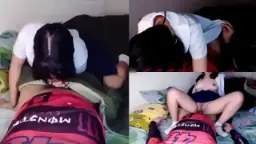 Adik Kelas SMP Habis Pulang Sekolah Langsung Digoyang