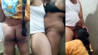 Wanita Telugu hisap kontol dan nikmati seks berdiri