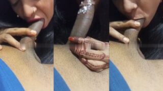 Bibi berumur merekam aksi ngeseks oral dengan bujang muda
