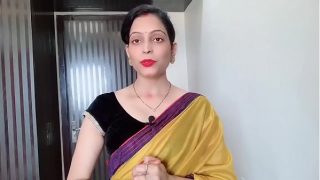 Bidadari India dalam Saree Bergoyang dengan Rayuan Audio Hindi yang Menggoda