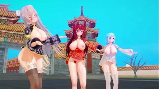 Tahun Baru Imlek bareng Vtuber MMD, goyangannya bikin tegang【KKVMD】 (by 熊野ひろ)