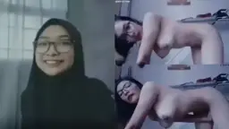 Nurul Maisarah jilbabnya ketat, kacamata basah, gaya hot bikin ngilu.
