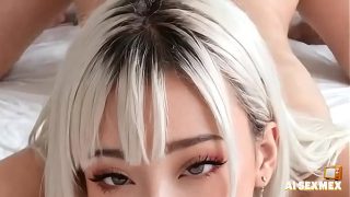 Ngewe step sis pirang di kamar | Ngentot dari belakang, memek mungil, lubang pantat | ML virtual bikinan AI