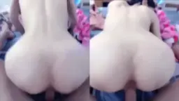 Digenjot si adek, enak banget rasanya.