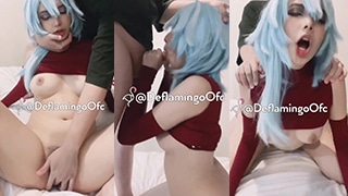 Ngentot Nana Chan Cosplay Eula, Muncrat di Atas Kostum Eula Sambil Merem Melek