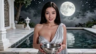 POV: Xinyi lagi mainin kontol di kuil bulan sambil minta dipenuhi air mani