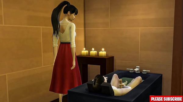 Ibu tiri bantu anak tiri ngocok di kamar mandi || Ibu tiri grebek anak tiri lagi colmek.